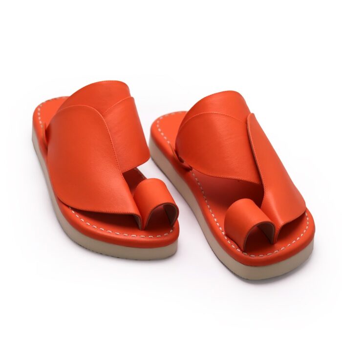 ⁦حذاء شرقى سادة جلد طبيعى⁩ - الصورة ⁦2⁩