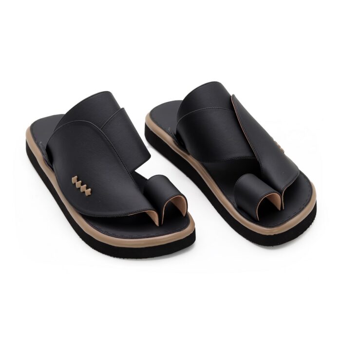 ⁦حذاء شرقى سادة جلد طبيعى⁩ - الصورة ⁦2⁩